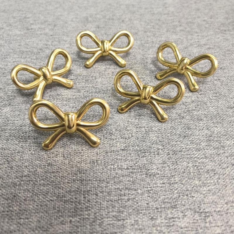 Simple Metal Cabinet Knob Drawer Pulls Bowknot Shape Furniture Decorative Handle for Kitchen Cupboard Wardrobe