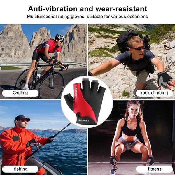 1 Pair Cycling Gloves Breathable Bicycle Gloves, Gel Pads Mountain Bike Gloves, Non-Slip Road Biking Gloves for Workout Sports