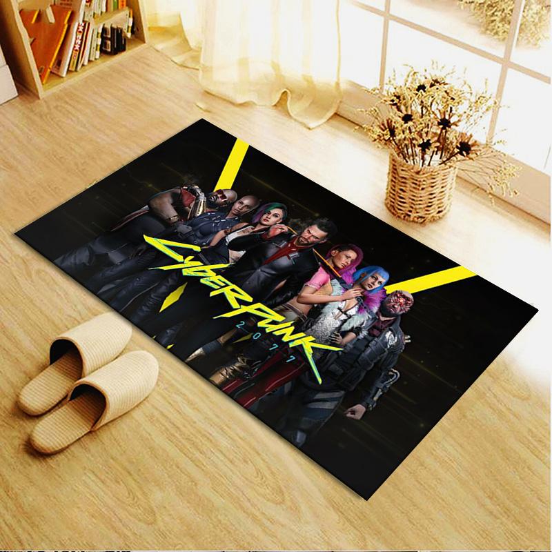 Cyberpunk 2077 Carpet Rug for Living Room Bedroom Home Sofa Decoration,Kids Play Non-slip Floor Mat