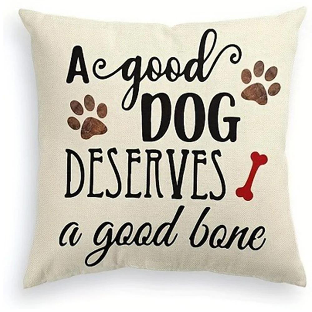 Puppy Pattern Printing Pillowcase Home Bedroom Room Decoration Living Room Sofa Chair Cushion Cover Polyester Material
