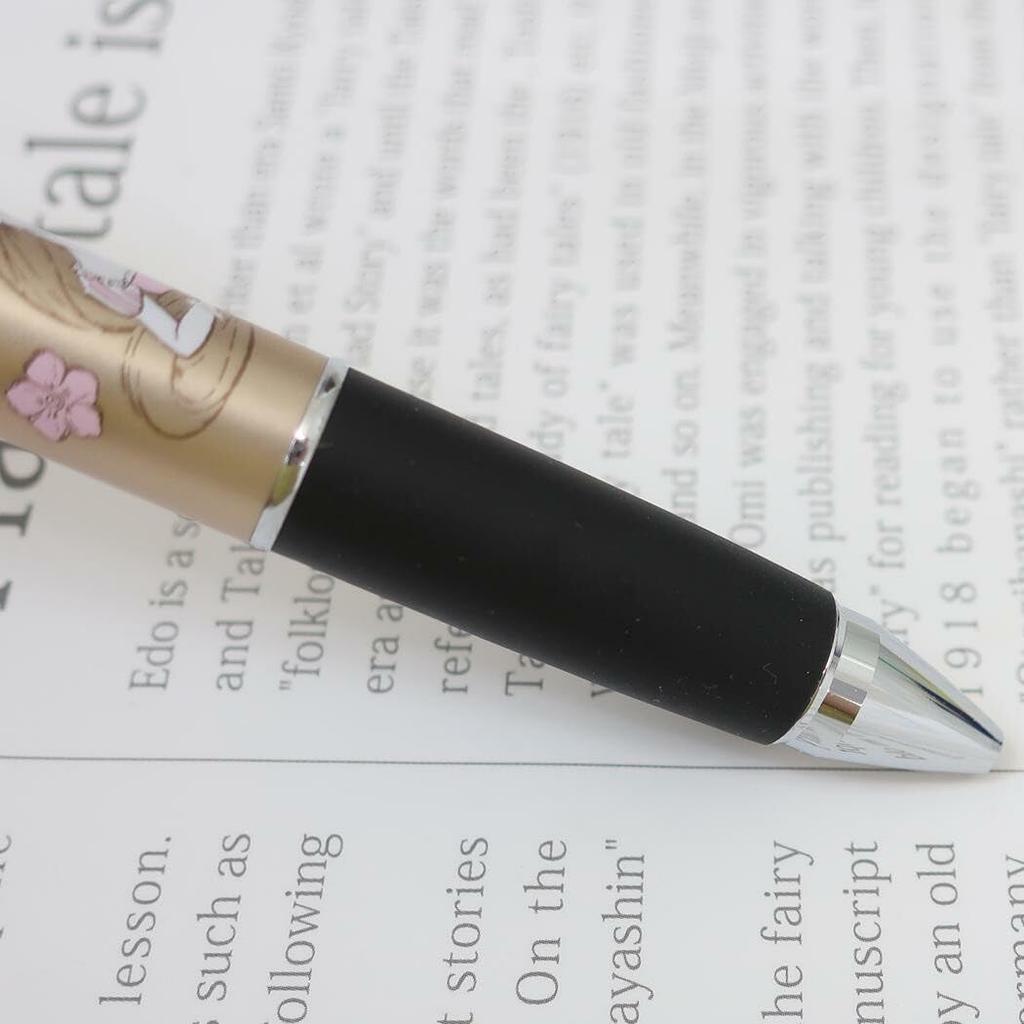 Disney Ballpoint Jetstream Made in Rapunzel Up Set Name 4-Color Pen, 0.5mm Shaft, 0.5mm Shaft, 4&1 Shaft, Japan, (Ballpoint Pen, Stickers)