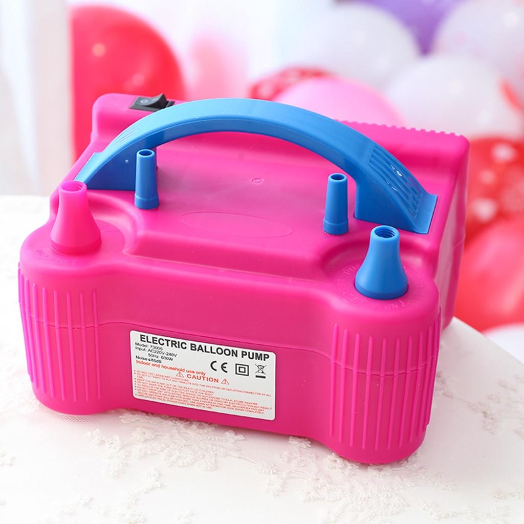 600W Electric Balloon Inflator Pump Double Hole Nozzle Air Compressor Inflatable Electric Balloon Pump Air Blower