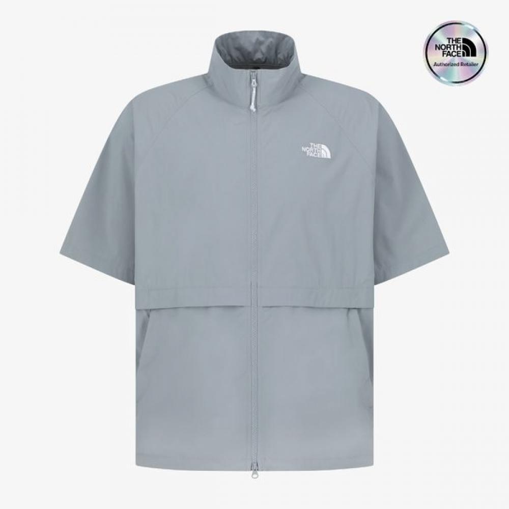 The North Face White Label Ice Pulse Short Sleeve Zip Up Warm Gray Nt7ks01k WARM GRAY/085