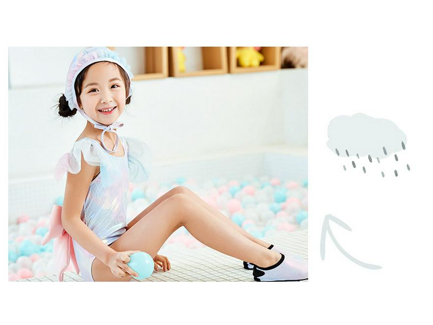Bright Crystal Princess Mermaid Swimsuit – Cute Korean Skirt Style for Girls