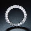 Three-Sided Zircon Ring Full Diamond Hip Hop Diamond Ring