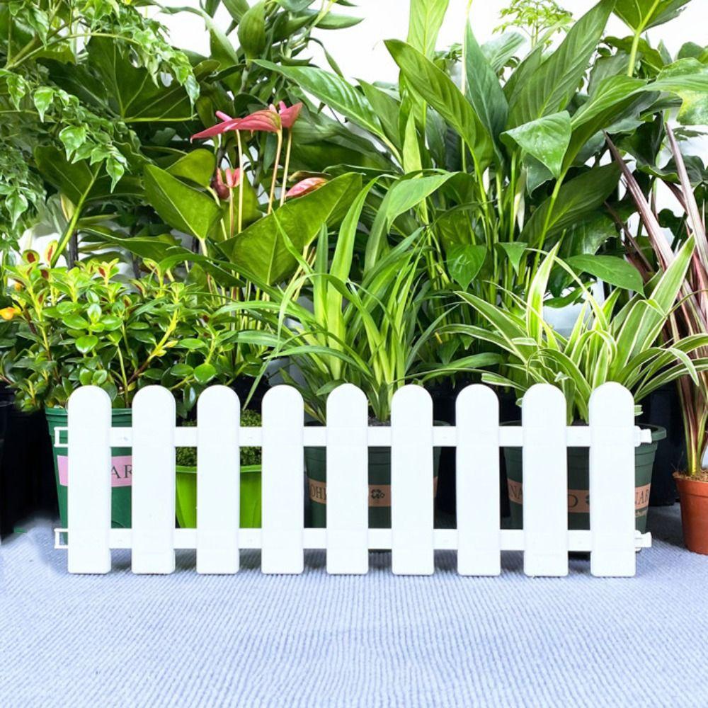 2pcs Plastic Courtyard Fence Universal Guardrail Doorway Barrier Garden Fence  Vegetable