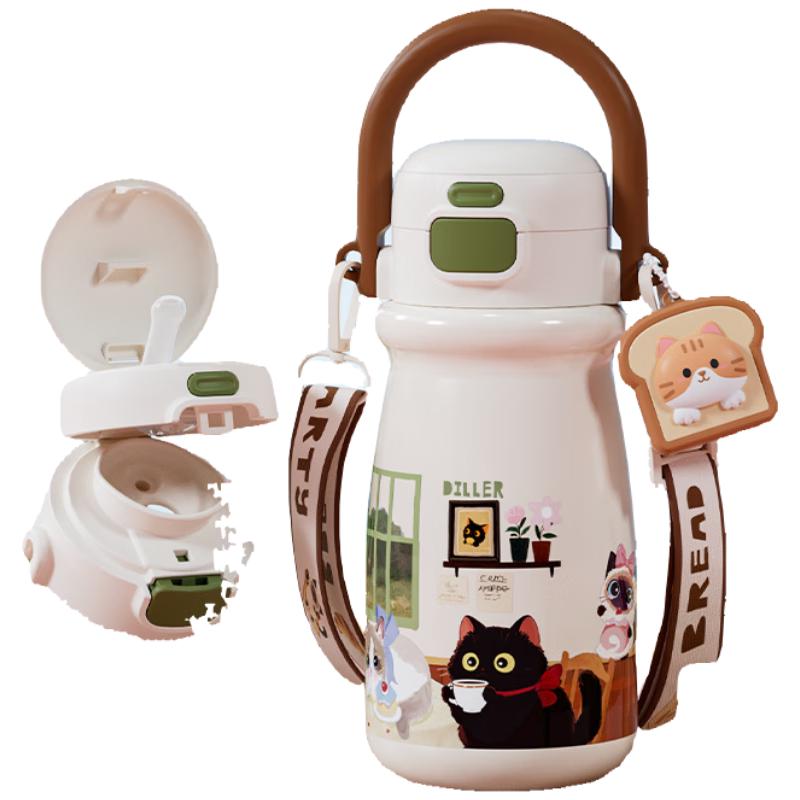 Diller 520ML Dual-Drink Insulated Thermos Bottle