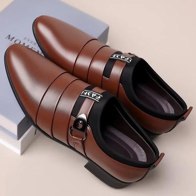Zapatos de vestir clásicos de negocios para hombre, zapatos formales sin cordones, zapatos Oxford para hombre, zapatos de cuero de alta calidad, mocasines para hombre.