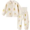 TONGTAI Baby Pure Cotton High-Waist Thermal Pajama Set