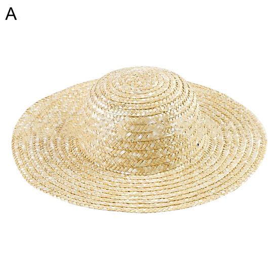 Cappello di Paglia Traspirante a Tesa Larga Comodo Anti-UV Protezione Solare Cappello Parasole per Pesca