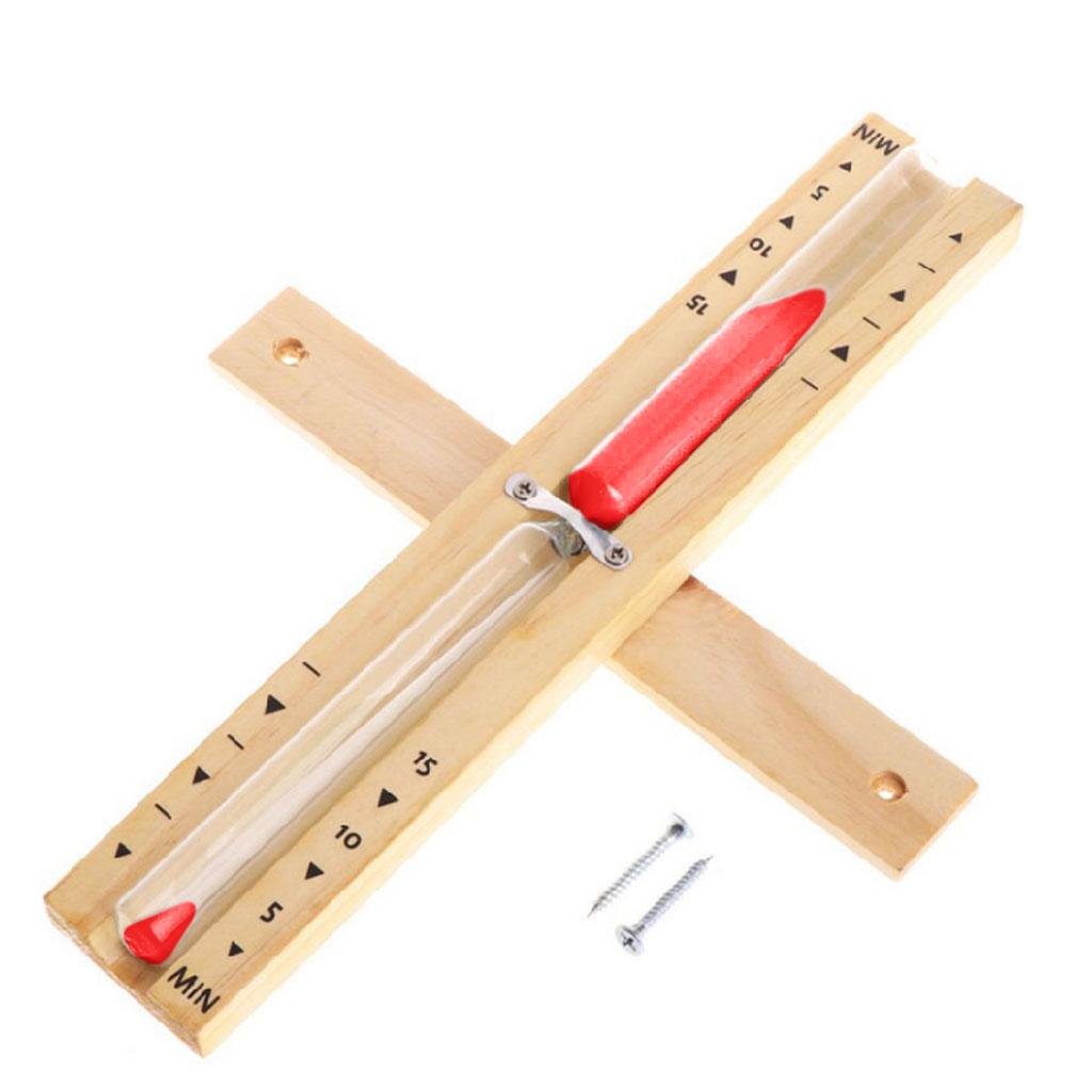 Home Wooden Sauna Hourglass Wall Mounted Rotating 15 mins Clock White Sand Timer