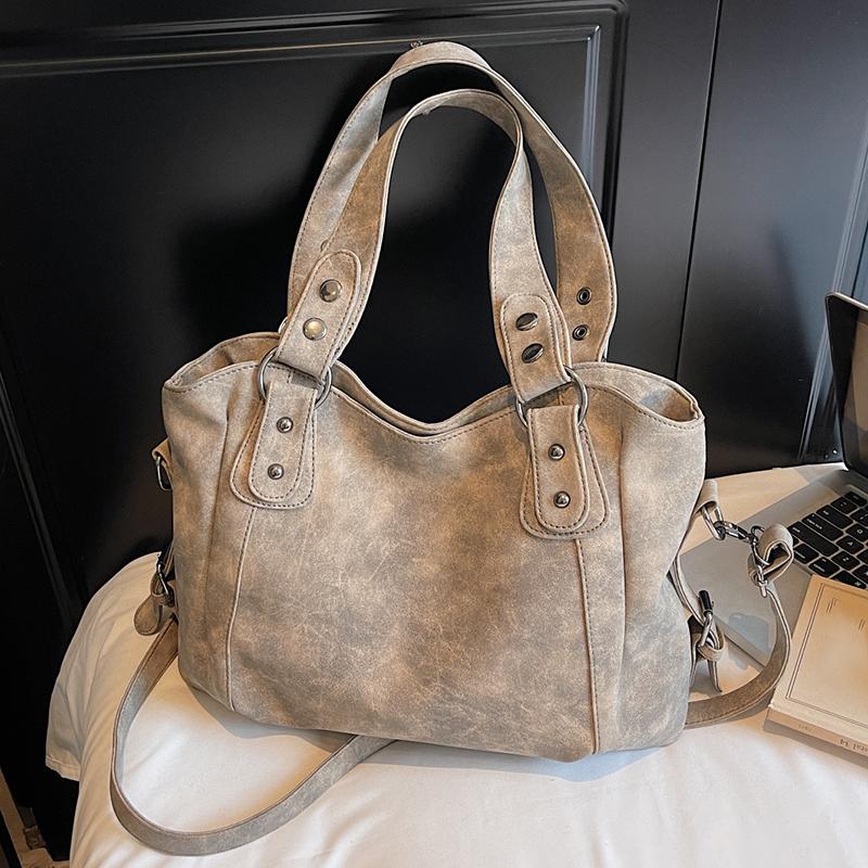 Ladies' Soft Leather Handbag, Multi-pocket Shoulder and Crossbody Bag, Fashionable Large-capacity Daily Handbag