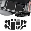 SXCY New Toyota Crown Sport Exclusive Rubber Interior Door Pocket Set Mats, Anti-Slip, Scratch-Resistant, Noise-Reducing, Stain-Resistant, Black,
