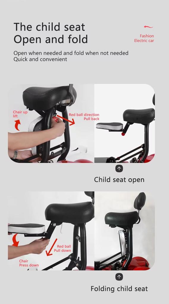 Eu New Escooter Scooter Long Range Mini 4 Wheel Folding Chinese Electric Luggage Electric Mobility Scooter for Seniors Disabled