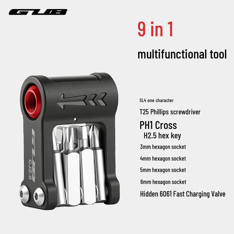 GUB GJZ-9 Multi-function Mini Portable Bicycle Repair Tool with 9 Functions