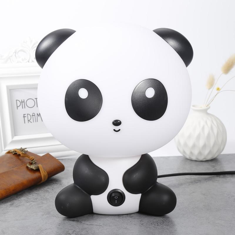 Cute panda table lamp baby baby night lamp for bedroom cartoon creative cartoon animal warm light energy saving in household | LED table lamps