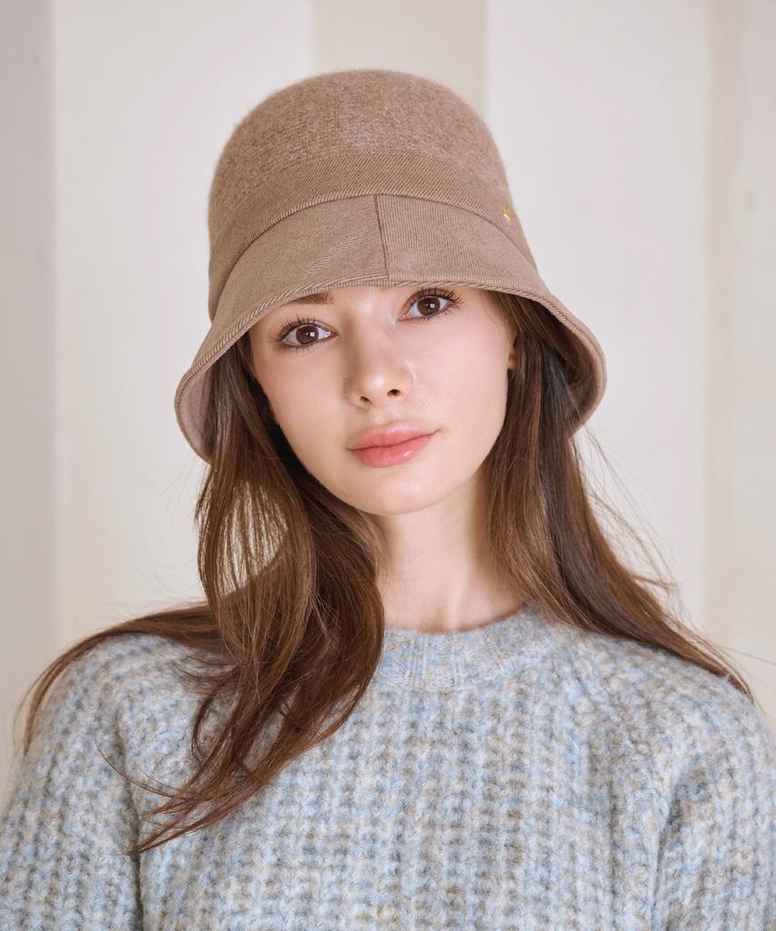Koipeu Back Slit Wool Cap Bucket Hat Cf073Ht042