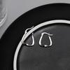 Korean Style Geometric Mobius Earrings: Trendy Retro Square Ear Cuff for Women