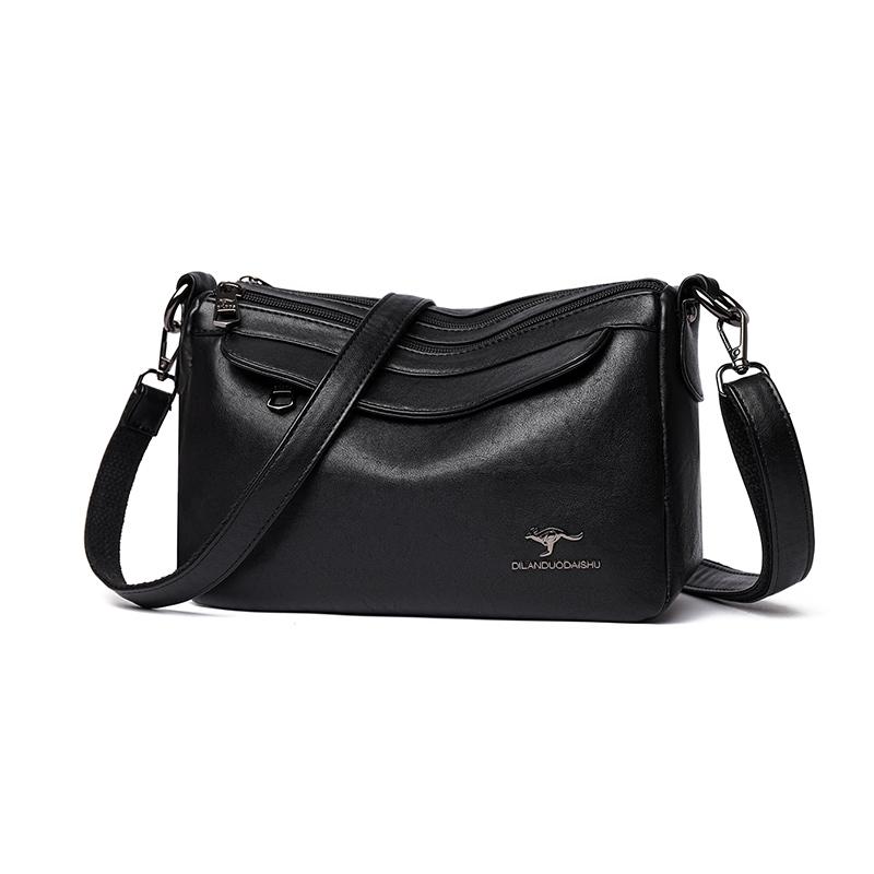 Modische Schultertasche aus Kunstleder, Damen Handtasche in Unifarbe, Retro Schultertasche, Umhängetasche mit mehreren Fächern, geeignet für den täglichen Gebrauch und zum Einkaufen