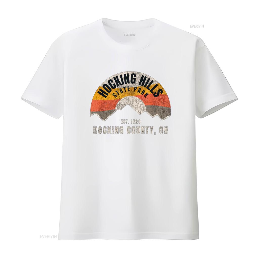 Retro Hocking Hills State Park Souvenir T-Shirt vintage gewaschen Vielseitig Stilvoll Weich Designer-Kleidung Leicht dehnbar