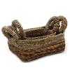 Seagrass Baskets Set of 3, Square Banana Leaf
