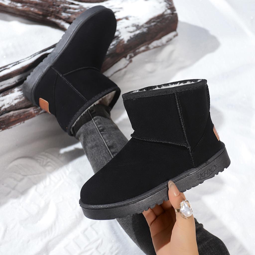 Fashion Women Snow Boots Classic Comfortable Women Ankle Boots Winter Faux Fur Thickened Fluff Women Shoes Outdoor Lightweight Boots