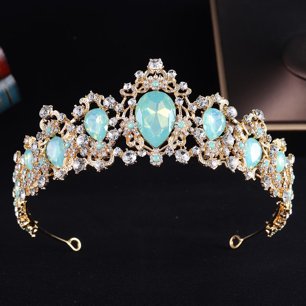 DIEZI Baroque Vintage Crystal Tiara Crown For Women Wedding Party New Vintage Queen Bridal Bride Hair Dress Accessories