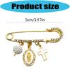 Elegant Crucifix Hollow Out Brooch For Women And Men Fashion Jewelry Accessory With Zinc Alloy Materials