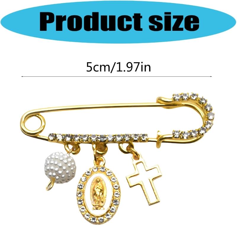 Elegant Crucifix Hollow Out Brooch For Women And Men Fashion Jewelry Accessory With Zinc Alloy Materials