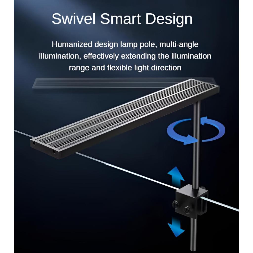 Intelligente Aquarium-Clip-Leuchte APP-Dimmbar Hoher CRI Aluminiumlegierung Fischbeckenlampe Mehrere Größen LED-Wasserpflanzenlicht