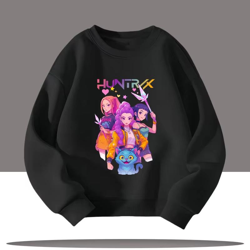 

Kpop Demon Hunters Print Children s Sweatshirts Autumn Winter Long Sleeve Pullover Casual Men s Tops s