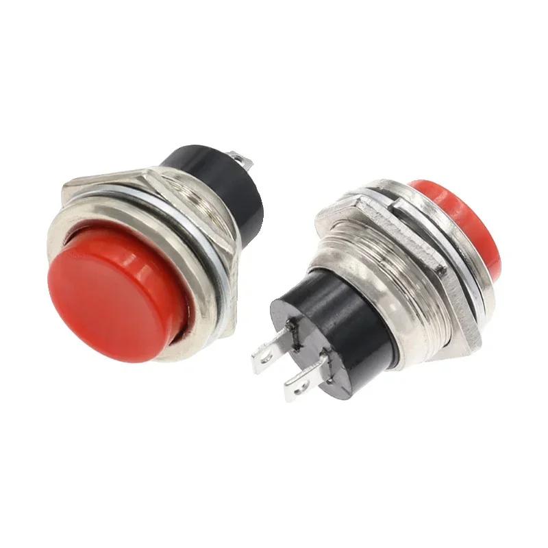 5/20/100Pcs DS-212 16mm Momentary Round Switch Push Button Switch 2Pin ON-OFF Self-reset Switches