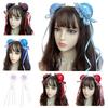 Bowknot Hair Bun Cover Side Clip Halloween Costume Hairpin Theme Party Headpiece
