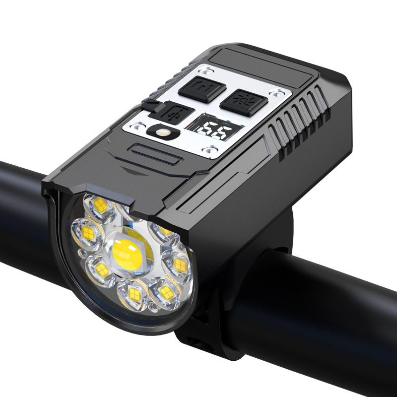 1 Set Luce Anteriore LED per Bici Tipo-C Ricaricabile Lampada per Bici Luci Ultraleggere per Manubrio Torcia per Ciclismo Impermeabile Faro