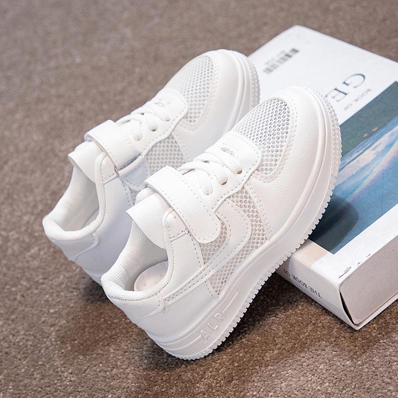 Children's Little White Shoes Boys and Girls Board Shoes Summer New Ins Students Net Shoes Versatile Soft Soles Baby Casual Classmates