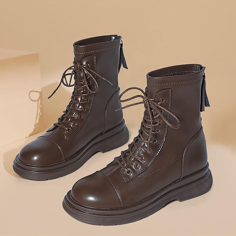 Daphne Women s Retro Thick-Soled Ankle Martin Boots 36