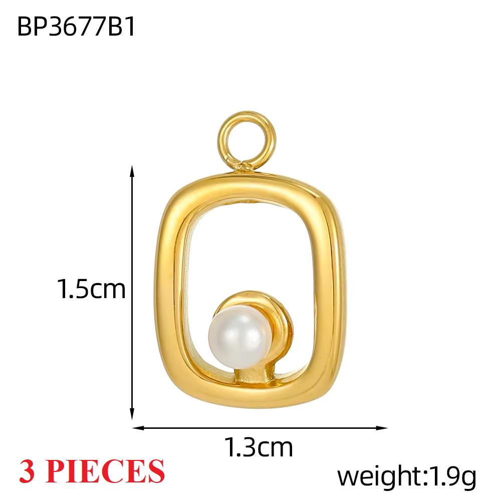 3PCS/LOT CARLIDANA Stainless Steel Clover Heart Flower Chili Oil Drop Pendants for DIY Necklace Bracelet Jewelry