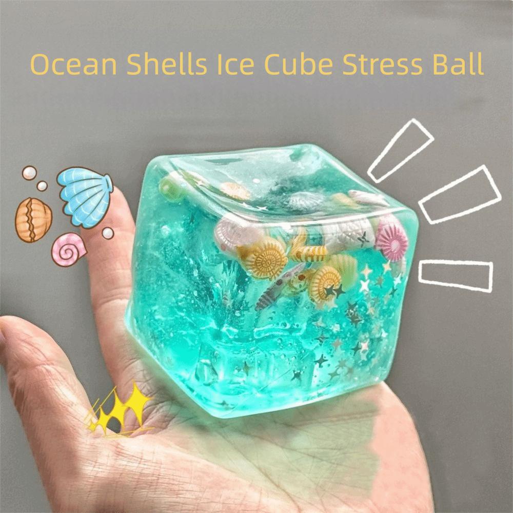 Cartoon Design Ocean Sensory Fidget Toy Star Shell Blue Pinch Cube Gift Stress Balls  Wedding Party