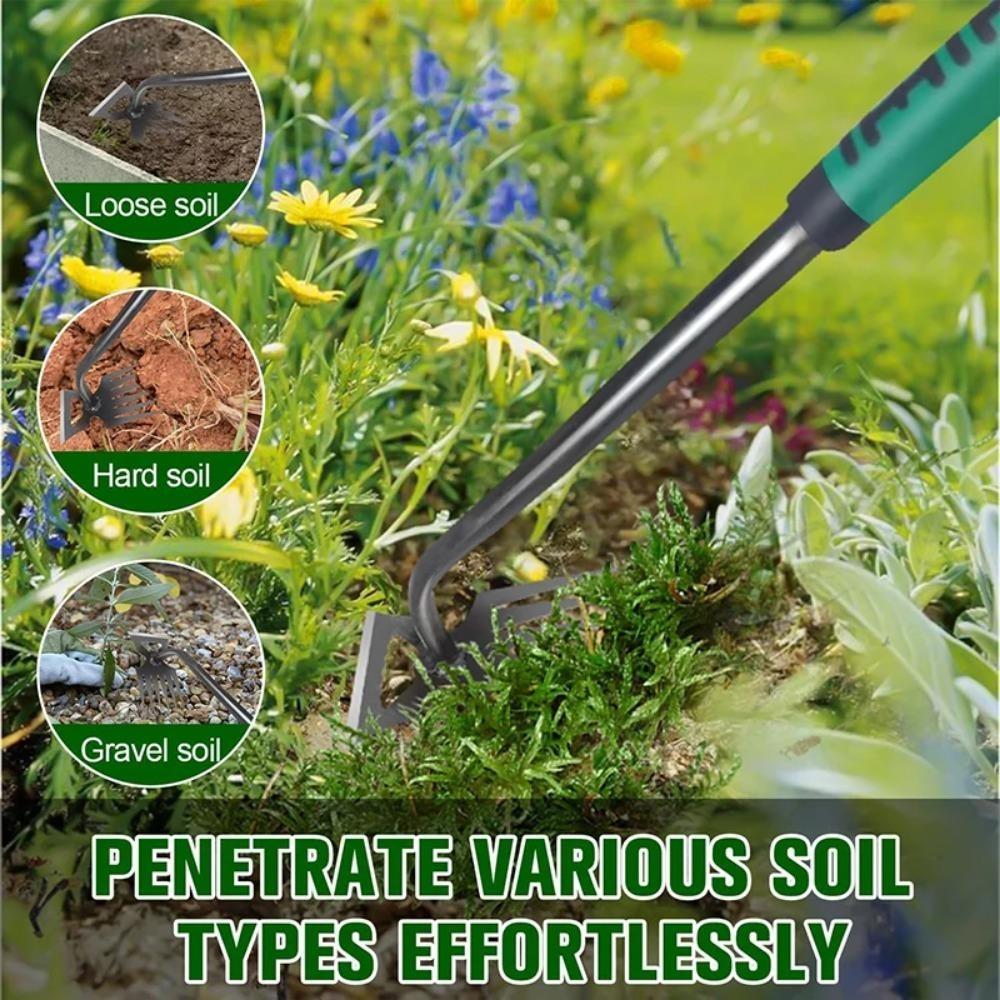 2 In 1 Garden Weeding Tool Manual Weed Grass Rooting Tool Puller Shovel Weeding Removal Hand Gardening Loose Soil Tools