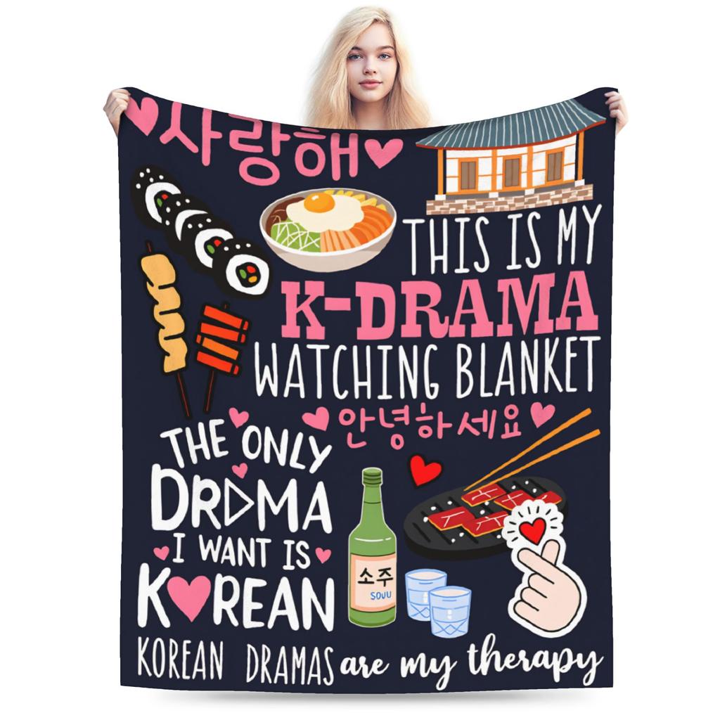 K-Drama K Pop Korean Blanket Quality Super Warm Throw Blanket Winter Child Home Decor Funny Bedspread