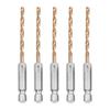 1/4 Inch Hex Shank Drill Bits 5pcs HSS Set 1 5 6 5mm Reliable Performance