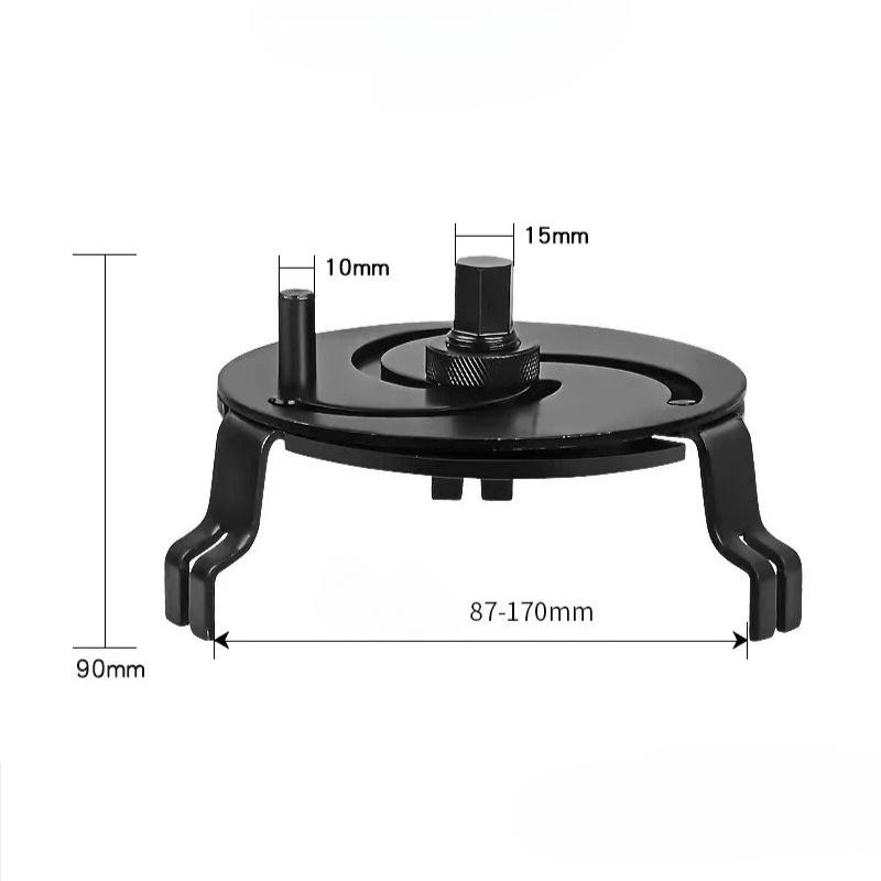 Adjustable Fuel Tank Lid Wrench 3Jaws 87-170mm Oil Pump Cap Removal Tool for Car Truck SUV Auto Repair Fuel Gauge Sender Collar