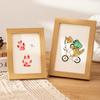 Diy Wooden Baby Pet Paw Print Footprint Handprint Photo Frame No Mess Ink Pad Imprint Kit Memorial  For Newborn And Pet Lover