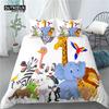 Home Living Luxury 3D African Animal Print 2/3Pcs Comfortable Duvet Cover PillowCase Bedding Sets Queen and King AU/EU/US Size