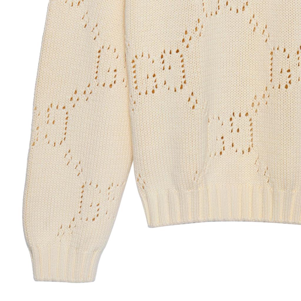 Gucci Sweaters Men's Ecru Crew Neck Moderate Other 740501-XKC4L-9275