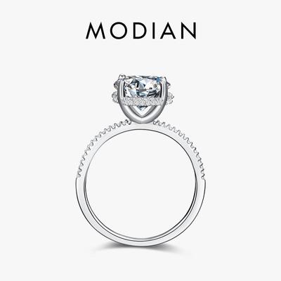 Modian 925 Sterling Silver Ten Hearts Zircon Luxury Ring Fashion Wedding Rings Engagement Jewelry For Women