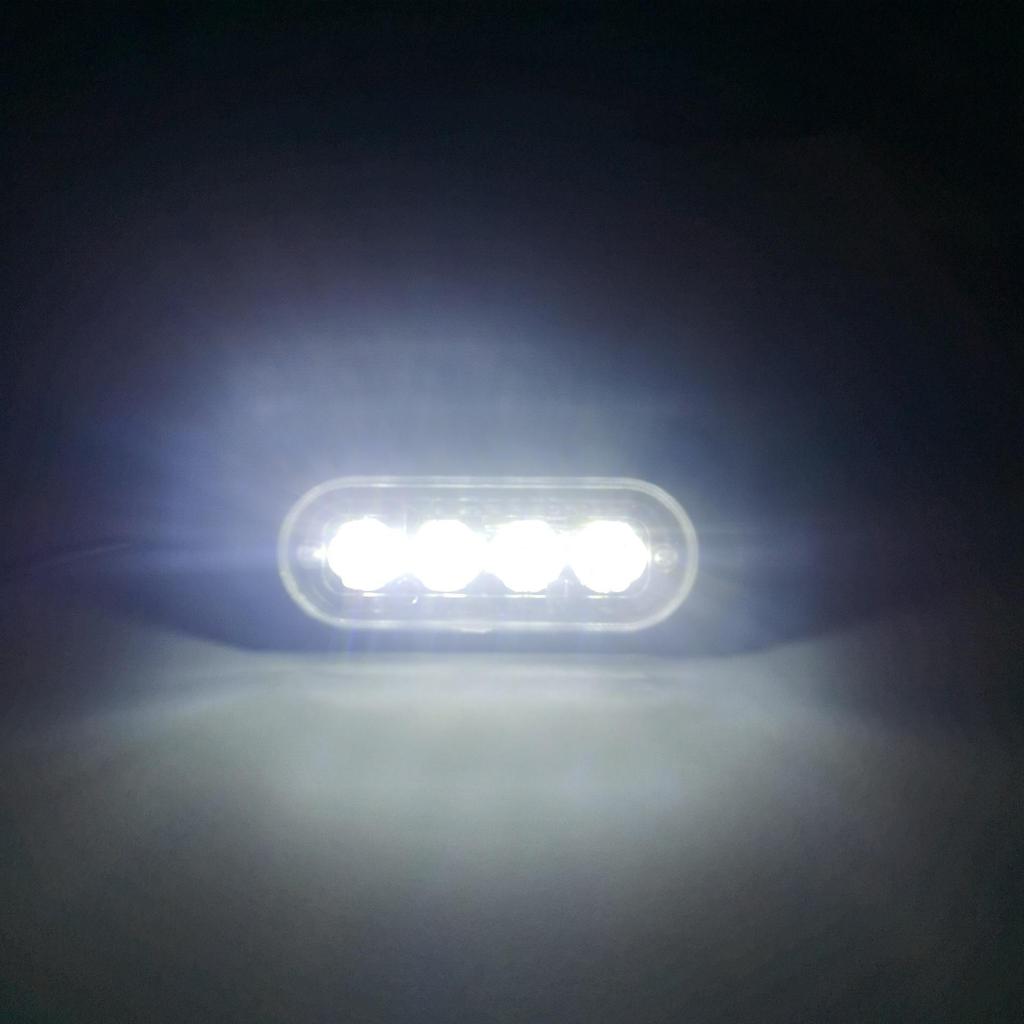Ultra-Thin High-Brightness LED Car Warning & Running Lights - 12-24V, Always On with Turn Signal Function