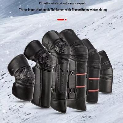 Rodilleras Unisex de Invierno a Prueba de Viento de PU para Motocicleta Eléctrica: Estilos Largos y Cortos, Carcasa Dura Engrosada para Calidez y Protección