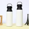 Thickened stainless steel thermos cup Portable car straw cup Creative portable with straw Outdoor sports kettle