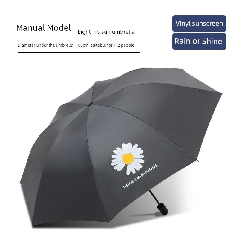 Large Quantity of Sturdy Sun Protection Uv-Resistant Umbrellas for Women, Thickened Folding Umbrellas, Sunshade and Rain Umbrellas, Customizable for